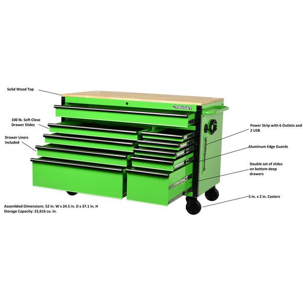 カメラ デジタルカメラ Husky 52 in. W x 24.5 in. D Standard Duty 10-Drawer Mobile 