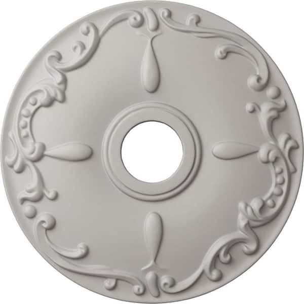 Ekena Millwork 1-1/4 in. x 18 in. x 18 in. Polyurethane Kent Ceiling Medallion, Ultra Pure White