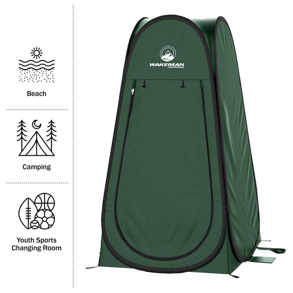 Green Pop-Up Privacy Tent with Aluminum Poles