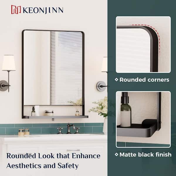 KeonJinn 18 in. W x 28 in. H Large Rectangular Framed Metal Wall