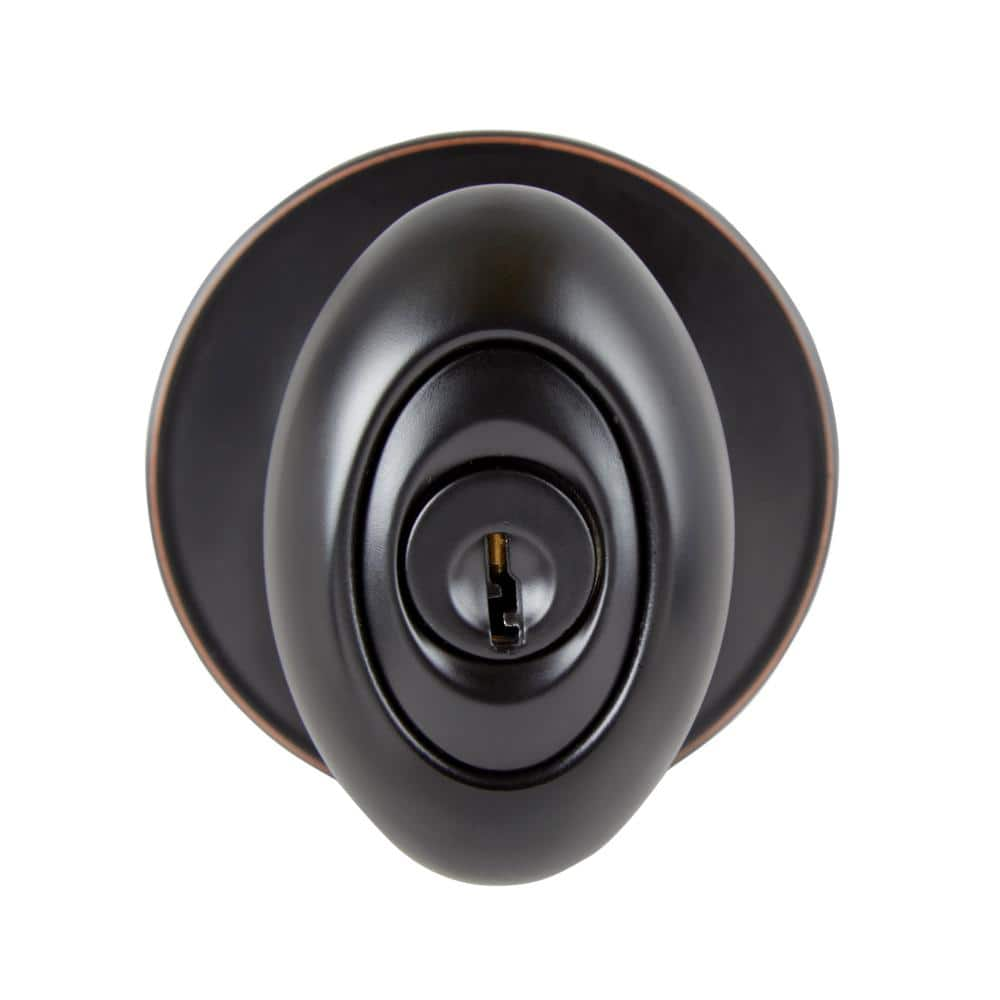 Delaney Hardware Carlyle Edged Oil Rubbed Bronze Keyed Entry Door Knob Ke1007 The Home Depot 5490