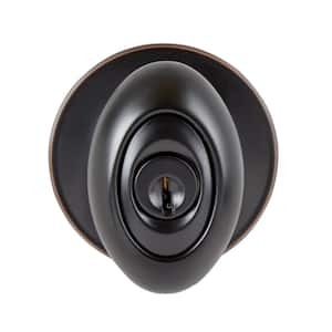 Carlyle Edged Oil Rubbed Bronze Keyed Entry Door Knob