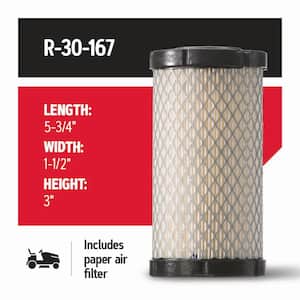 Air Filter for Riding Mowers, Fits Briggs and Stratton and Troy-Bilt