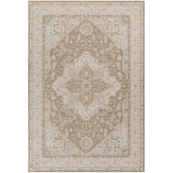 Avant Garde 7 ft. x 10 ft. Brown Border Indoor Area Rug