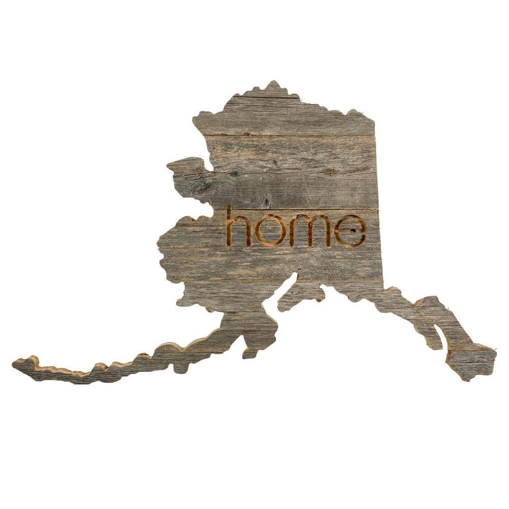 BarnwoodUSA Large Rustic Farmhouse Alaska Home State Reclaimed Wood ...