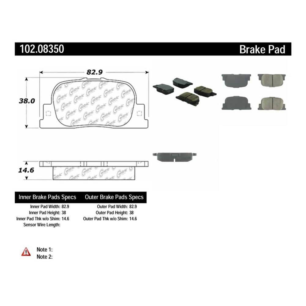 Centric Parts Disc Brake Pad Set 102.08350 - The Home Depot