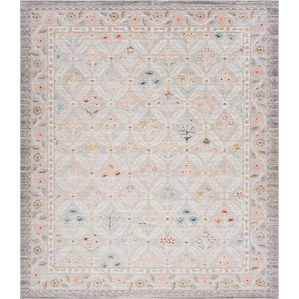 Crestwood Gray 8 ft. x 10 ft. Oriental Indoor Area Rug