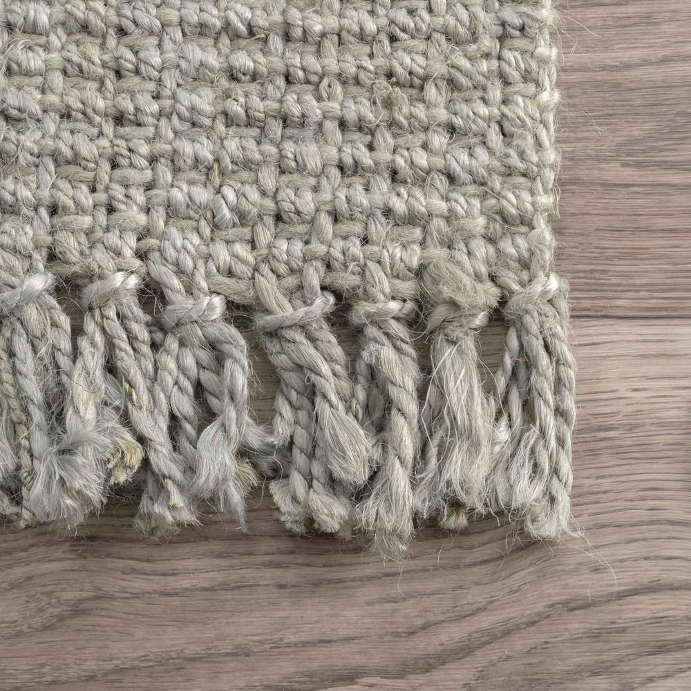 Handmade Gray Wool Braided Rectangular 5' x 7' Area Rug