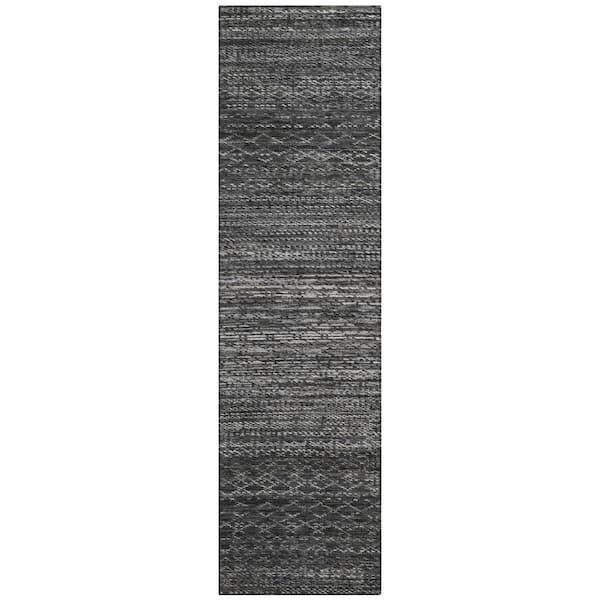 Chantille Machine Washable Indoor/Outdoor Abstract ACN2150 Charcoal 2 ft. 3 in. x 7 ft. 6 in. Runner Rug