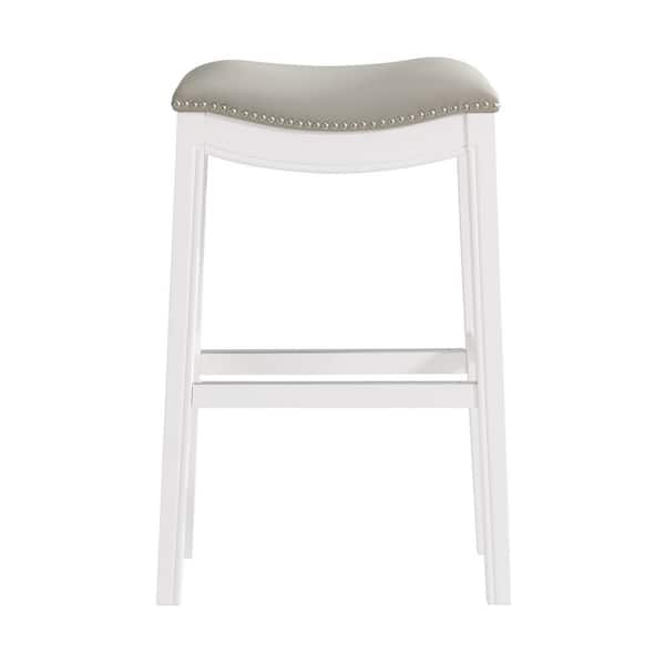 Alaterre Furniture Williston 31 in. Rectangle White Backless Wood