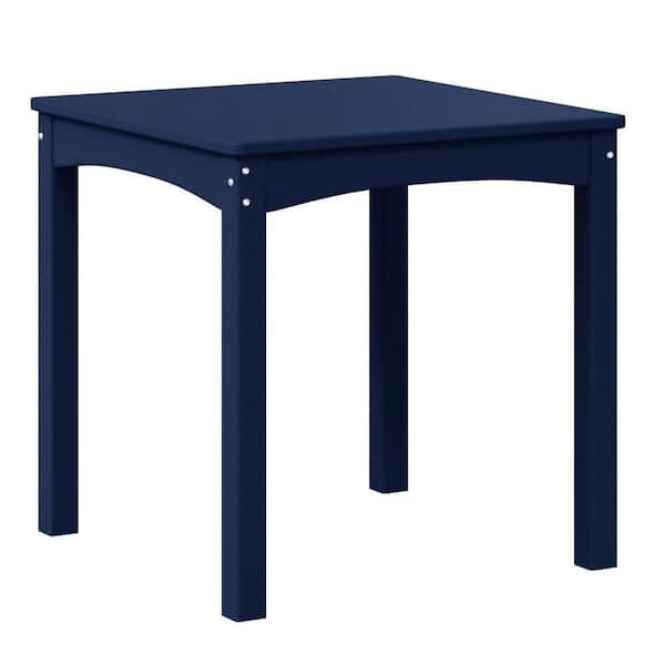 Garden Party Children's Outdoor Patio All Weather HDPE Plastic 24 in. Dining Table for Kids, Navy Blue