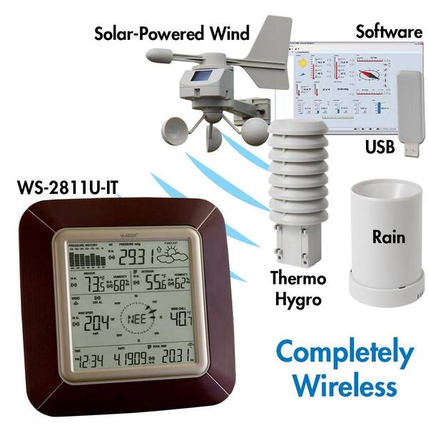 La Crosse Technology Professional Weather Center with Solar Wind Sensor