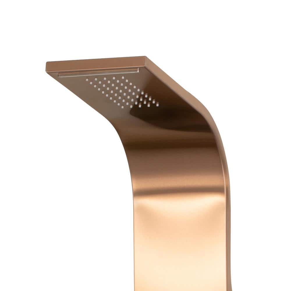 Santa Cruz Bronze Stainless Steel Shower Panel with Hand Shower