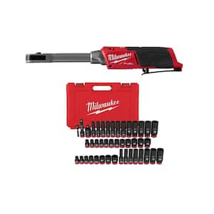 M12 FUEL INSIDER 12V Lithium-Ion Brushless Cordless 1/4in.-3/8in. Extended Reach Box Ratchet w/6 Point Impact Socket Set