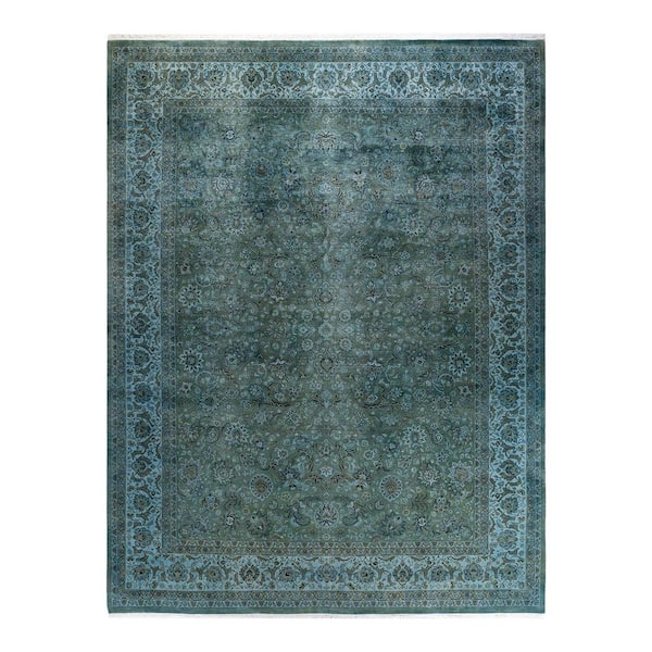 Chloe & Olivia Home Gray 9 ft. 2 in. x 11 ft. 10 in. Fine Vibrance Hand-Knotted Area Rug