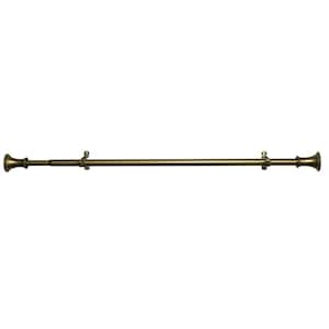 Camino Fairmont 66 in. - 120 in. Adjustable 3/4 in. Single Curtain Rod in Brushed Bronze Fairmont Finials