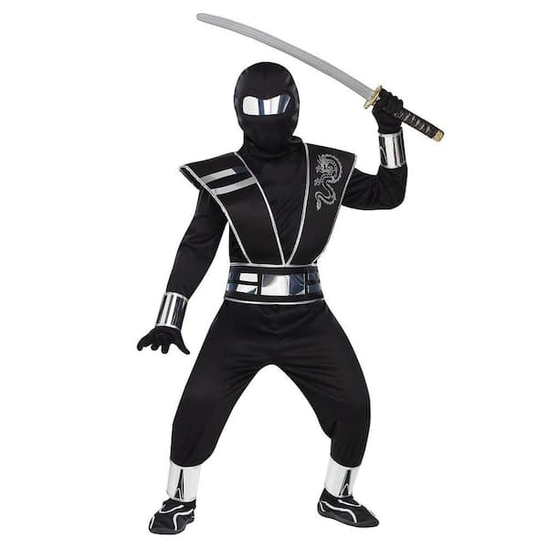 Fun World Medium Boys Silver Mirror Ninja Costume