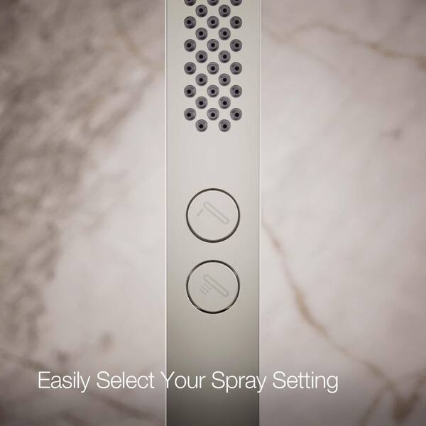 KOHLER Shift+ 2-Spray Patterns 1.13 in. Wall Mount Handheld Shower Head 2.5 GPM in Vibrant Polished Nickel