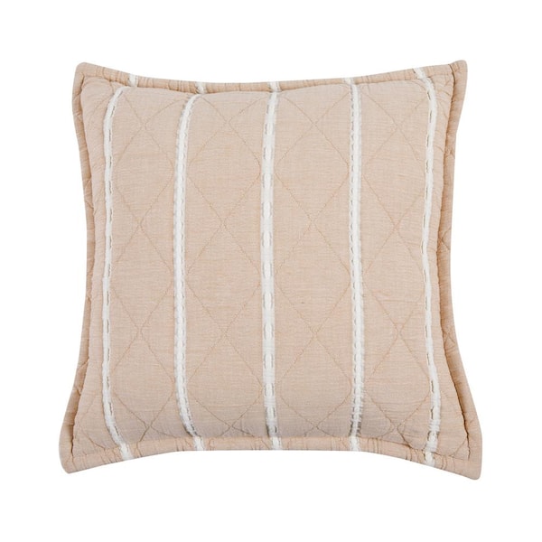 Pacifica Cotton 20 in. Square Decorative Throw Pillow Cover