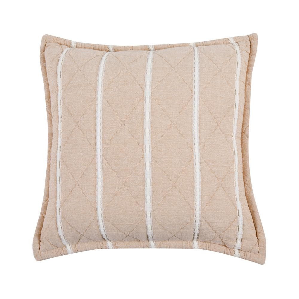Pacifica Cotton 20 in. Square Decorative Throw Pillow Cover