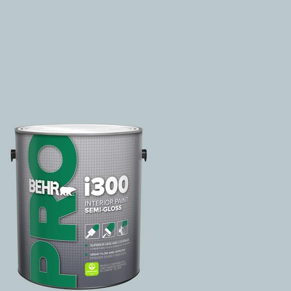 BEHR PRO 1 gal. #ICC-46 Soft Denim Semi-Gloss Interior Paint