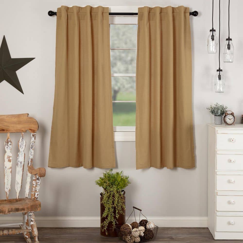 Simple Life Flax 36 in W x 63 in L Light Filtering Rod Pocket Window Panel Khaki Pair price history on PriceWatchPro