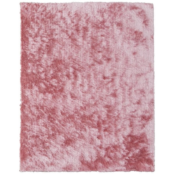 HomeRoots 8 x 10 Pink Solid Color Area Rug