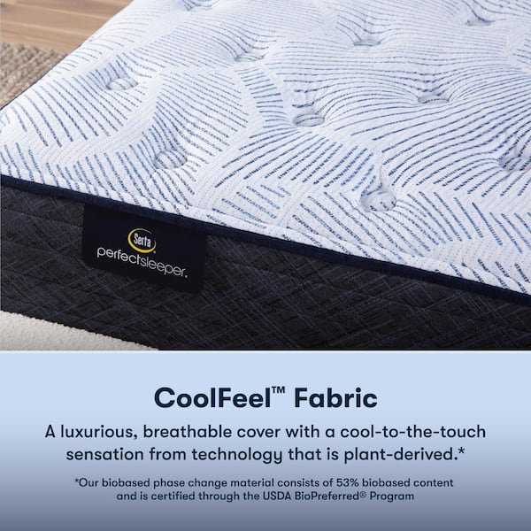 Perfect Sleeper Nurture Night California King Plush 13.5 in. Mattress Set with 9 in. Foundation