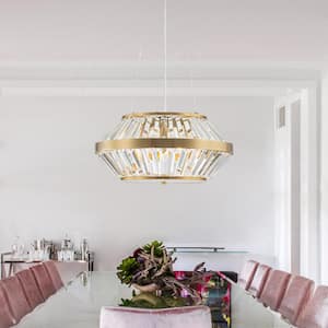 Perley 5-Light Modern Gold Crystal Geometric Chandelier