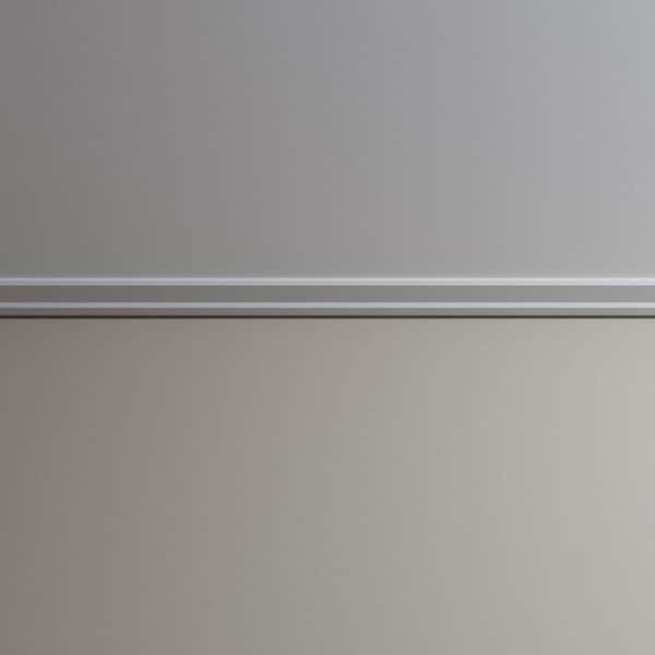 Ekena Millwork Bailey 4 in. D x 4 in. W x 96 in. L Polyurethane Crown Moulding