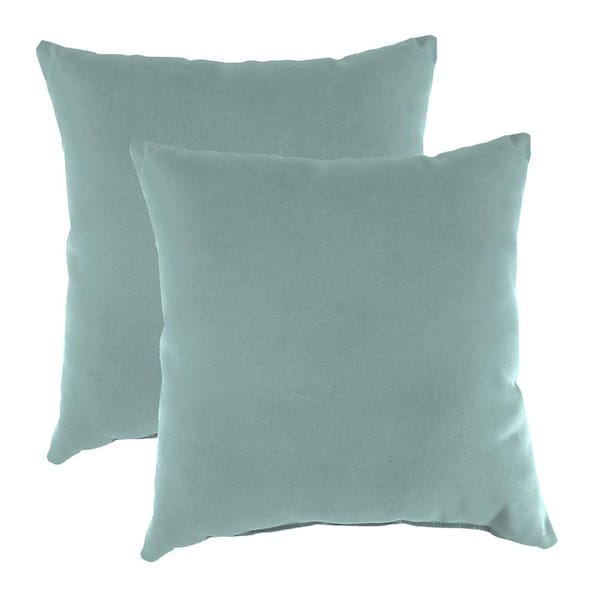 Jordan Manufacturing 16 in. L x 16 in. W x 4 in. T Square Outdoor Throw Pillow in Windstream (2-Pack)