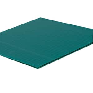 48 in. x 96 in. x 0.157 in. Green Corrugated Plastic Sheet (10-Pack)