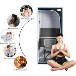 Moray 1-Person Indoor Full Body Black Portable Infrared Sauna Tent with FCC Certification