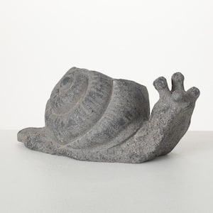 6 in. Charcoal Gray Snail Planter