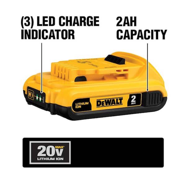 DEWALT - 20V MAX Cordless 7 Tool Combo Kit, 20V Cordless Compact Jobsite Blower, and (1) 20V 4.0Ah and (1) 20V 2.0Ah Batteries