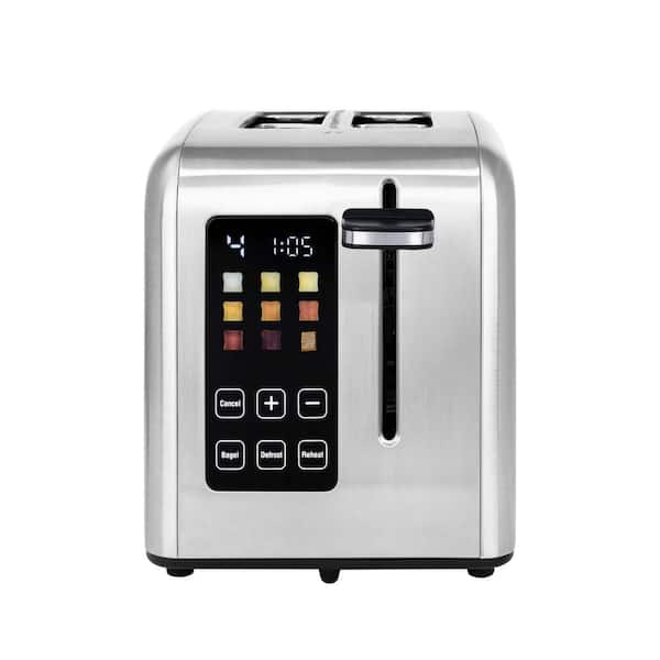 KALORIK 1350-Watt 2-Slice Stainless Steel Wide Slot Touchscreen Rapid Toaster