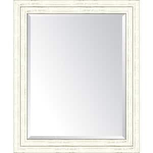 Medium Rectangle White Beveled Glass Classic Mirror (28 in. H x 34 in. W)