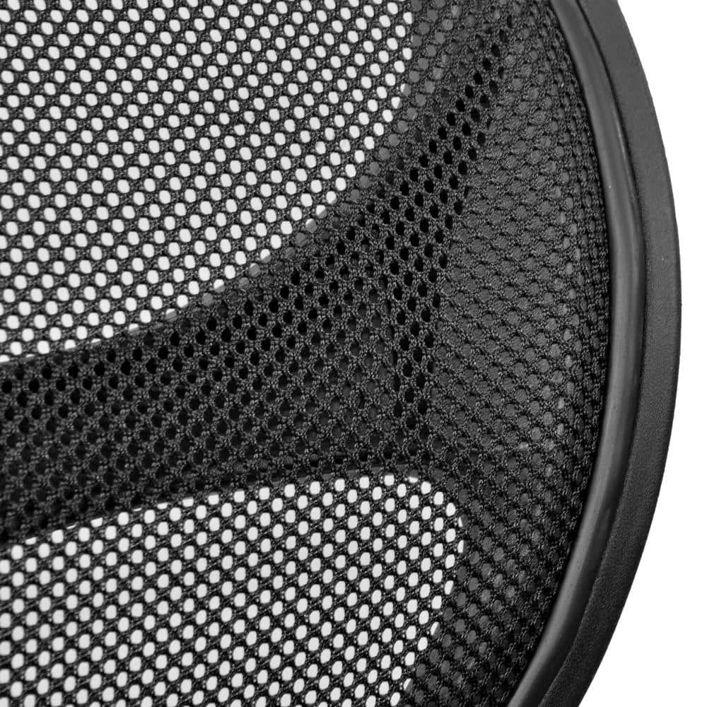 Sleek Black Mesh & Fabric Adjustable Task Chair with Swivel Base