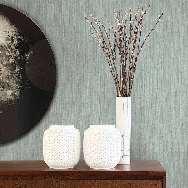 A-Street Prints Chiniile Grey Linen Texture Wallpaper