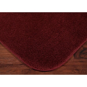 Traditional Chili Pepper Red 21 in. x 34 in. Washable Bathroom 2 -Piece Rug Set