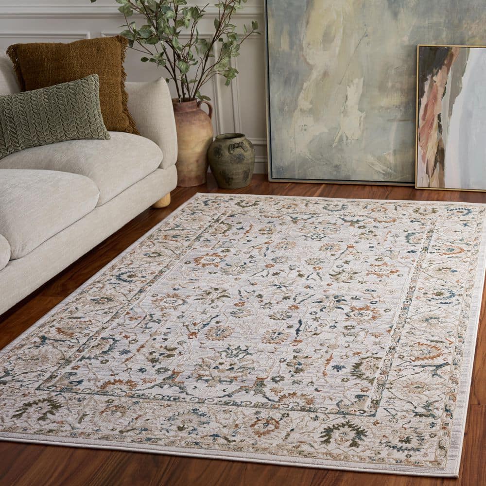 Maven 5 ft. x 8 ft. Ivory/Light Blue Aztec Ornate Area Rug price history on PriceWatchPro