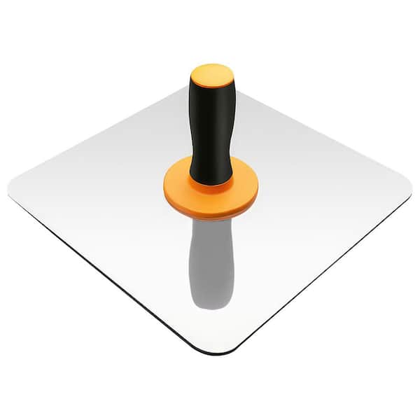 Professional 12 in. Aluminum Plaster Hawk with Non-Slip Rings and Ergonomic Handle