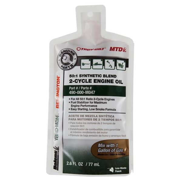 MTD Genuine Factory Parts 2.6 oz. Synthetic Blend 2-Cycle Engine Oil for all 50:1 Mixtures with Fuel Stabilizer