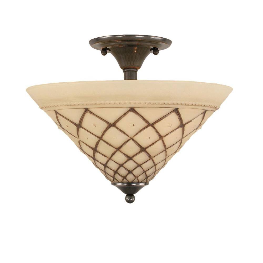 Filament Design Concord 16 in. 2-Light Black Copper Incandescent ...