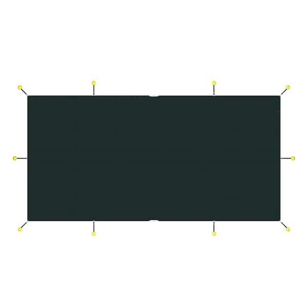 BANSA ROSE 18 ft. x 36 ft. Rectangular Green in Ground Pool Safety Cover with Adjustable Strap