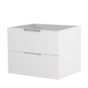 23 in. Floating MDF Bath Vanity Cabinet without Top, Bathroom Storage Cabinet with 2 Drawers in White