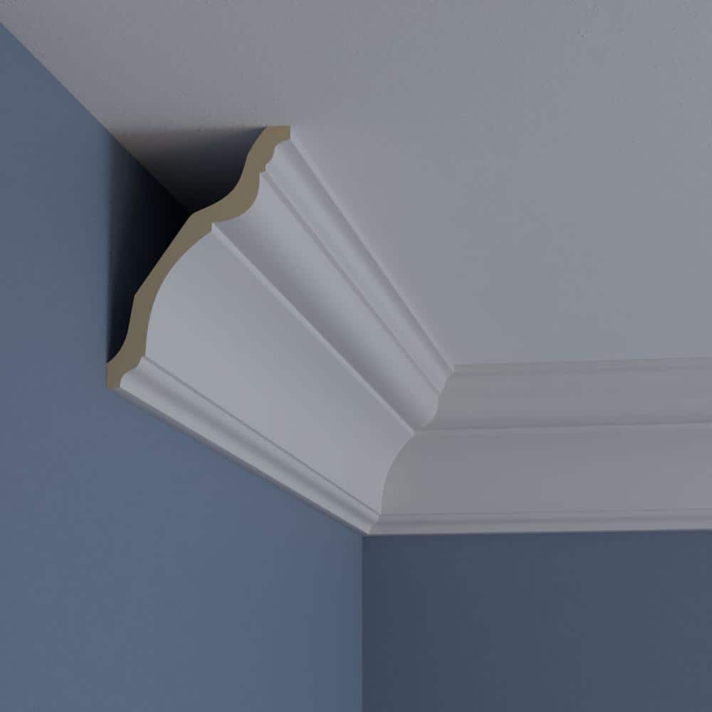 Traditional White Polyurethane Crown Moulding 94.5"