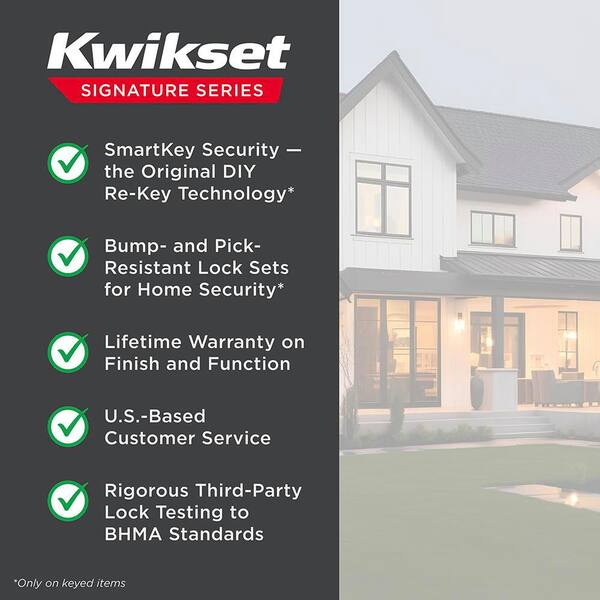 Kwikset Halifax Matte Black Keyed Entry Round Door Handle