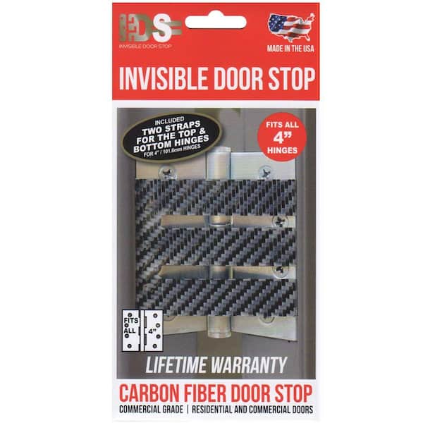 IDS 4 in. Carbon Fiber Matte Hinge Stop Exterior Residential/Commercial Door Stop
