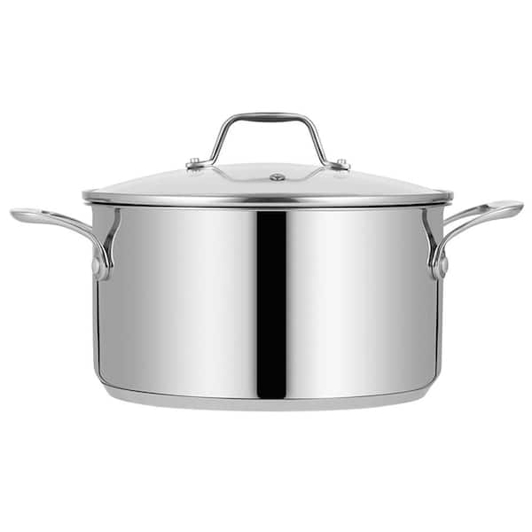 NutriChef Heavy Duty 8 qt. Stainless Steel Soup Stock Pot with Lid (4 Pack)  4 x NCSP8 - The Home Depot